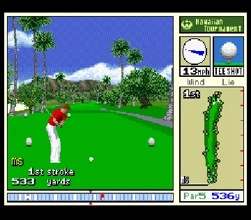 New 3D Golf Simulation - Waialae no Kiseki (Japan) screen shot game playing